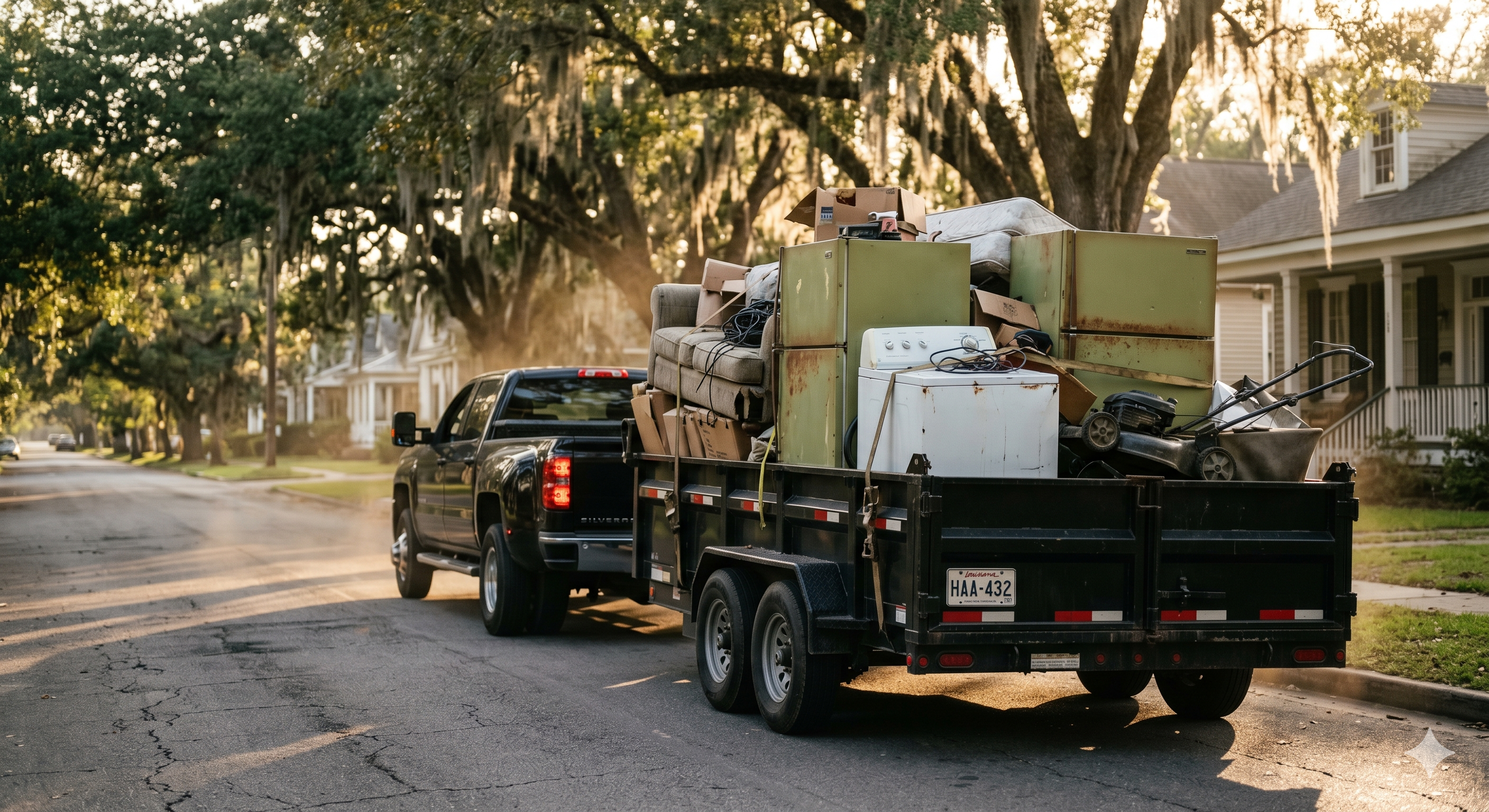 SMB trailer fully loaded and ready to head to disposal